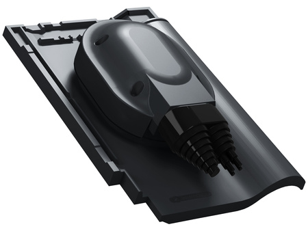 Przejście solarne i fotowoltaiczne Parotec do dachówki ceramicznej