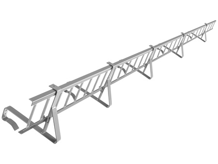 Zestaw płotka przeciwśniegowego o długości 200 cm i wysokości 15 cm, do dachówek betonowych i ceramicznych