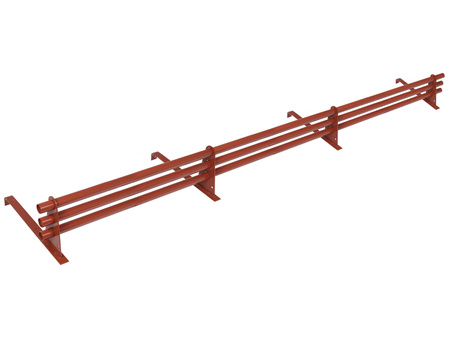 Zestaw ochrony rurowej o długości 150 cm, z 3 rzędami rur, do dachówki karpiówki
