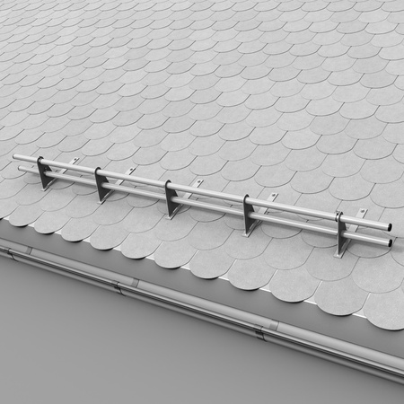 Zestaw ochrony rurowej z 2 rzędami rur do pokryć płaskich