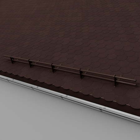 Zestaw ochrony rurowej z 2 rzędami rur do pokryć płaskich