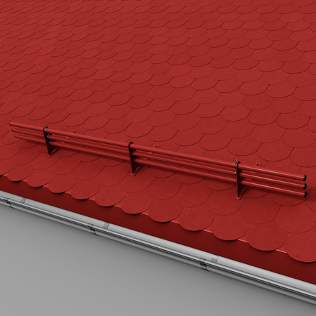 Zestaw ochrony rurowej z 3 rzędami rur do pokryć płaskich