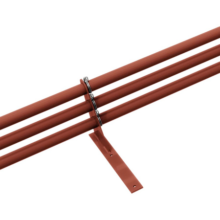 Zestaw ochrony rurowej z 3 rzędami rur do pokryć płaskich