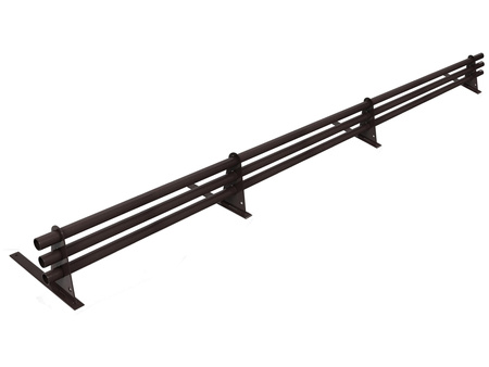 Zestaw ochrony rurowej o długości 150 cm, z 3 rzędami rur, do pokryć płaskich