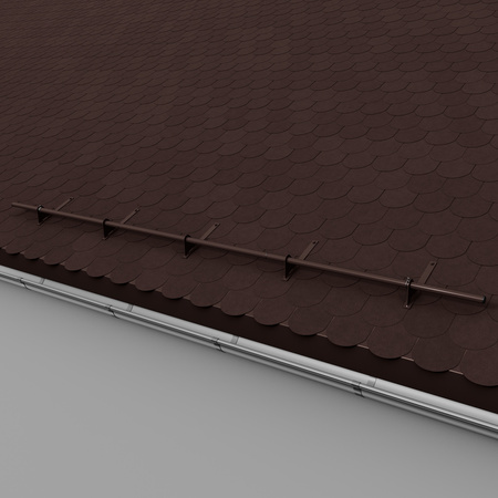 Zestaw ochrony rurowej z 1 rzędem rur do pokryć płaskich