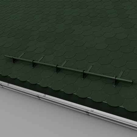 Zestaw ochrony rurowej z 1 rzędem rur do pokryć płaskich