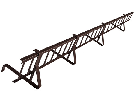 Zestaw płotka przeciwśniegowego o długości 150 cm i wysokości 20 cm, na dach pokryty karpiówką