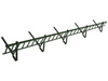 Zestaw płotka przeciwśniegowego o długości 200 cm i wysokości 15 cm do blachodachówki o module 350 mm / 35 mm
