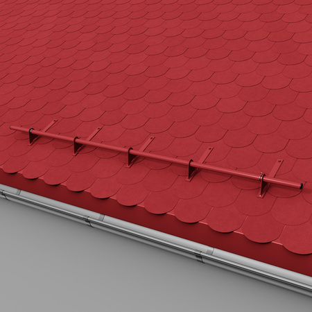 Zestaw ochrony rurowej z 1 rzędem rur do pokryć płaskich