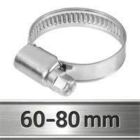 Opaski ślimakowe ze stali nierdzewnej W2 60–80 mm (10 szt.)