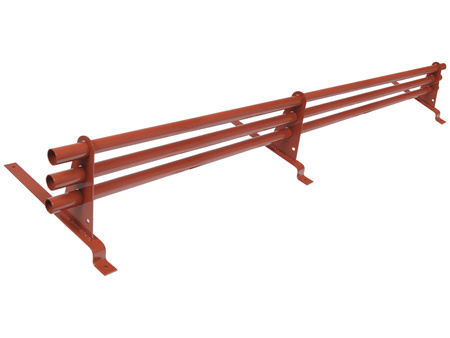 Zestaw ochrony rurowej o długości 200 cm, z 3 rzędami rur, do blachodachówki o module 330 mm / 30 mm
