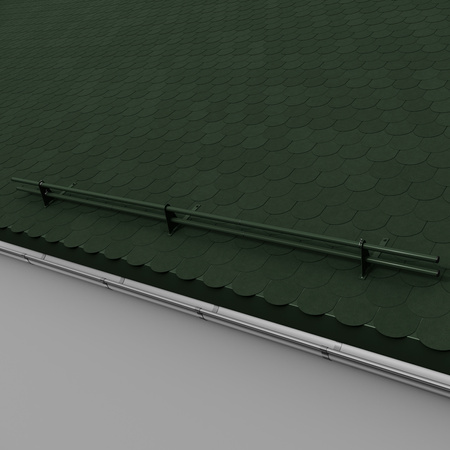 Zestaw ochrony rurowej z 2 rzędami rur do pokryć płaskich