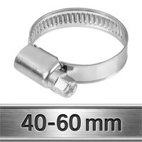 Opaski ślimakowe ze stali nierdzewnej W2 40–60 mm (10 szt.)