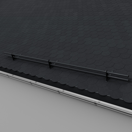 Zestaw ochrony rurowej z 2 rzędami rur do pokryć płaskich