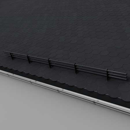 Zestaw ochrony rurowej z 3 rzędami rur do pokryć płaskich