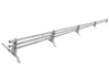 Zestaw ochrony rurowej o długości 200 cm, z 3 rzędami rur, do blachodachówki o module 330 mm / 30 mm