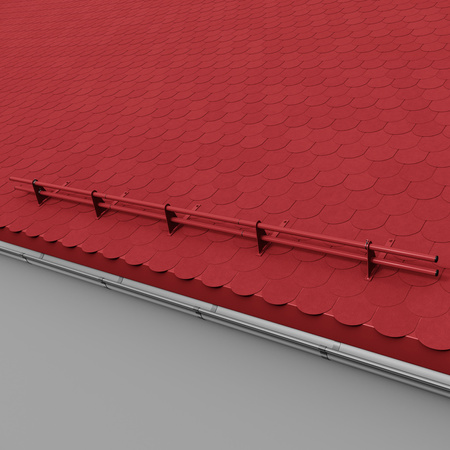 Zestaw ochrony rurowej z 2 rzędami rur do pokryć płaskich