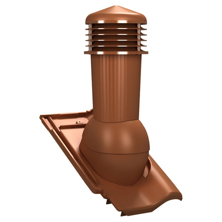 Kominek wentylacyjny z odpływem kondensatu DN125 mm Parotec do dachówki ceramicznej