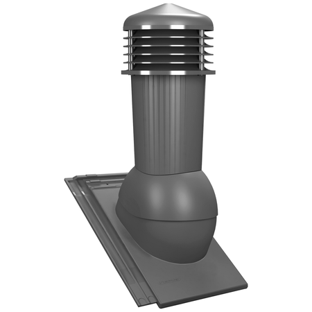Kominek wentylacyjny z odpływem kondensatu DN125 mm Parotec do dachówki ceramicznej