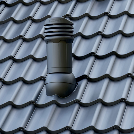 Kominek wentylacyjny izolowany DN125 mm Parotec do blachy trapezowej