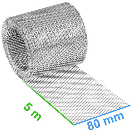 Aluminiowa kratka okapowa w rolce 80 mm x 5 mb