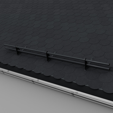 Zestaw ochrony rurowej z 2 rzędami rur do pokryć płaskich