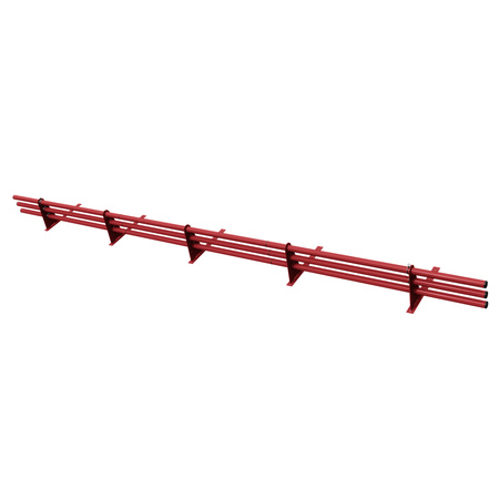 Zestaw ochrony rurowej z 3 rzędami rur do pokryć płaskich