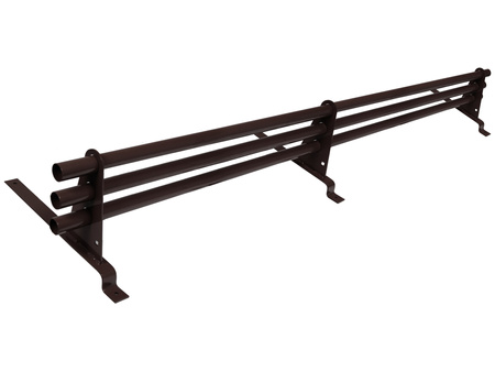 Zestaw ochrony rurowej o długości 200 cm, z 3 rzędami rur, do blachodachówki o module 330 mm / 30 mm