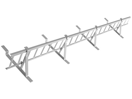 Zestaw płotka przeciwśniegowego o długości 150 cm i wysokości 20 cm, do blachy panelowej o module 380 mm / 35 mm