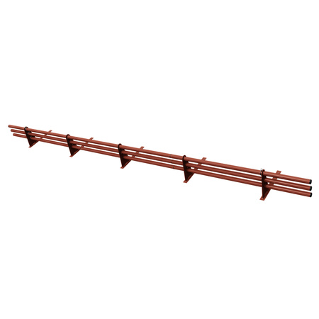 Zestaw ochrony rurowej z 3 rzędami rur do pokryć płaskich