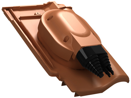 Przejście solarne i fotowoltaiczne Parotec do dachówki ceramicznej