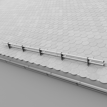 Zestaw ochrony rurowej z 2 rzędami rur do pokryć płaskich