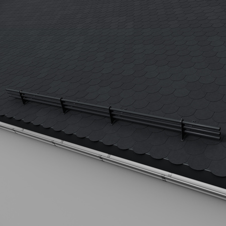 Zestaw ochrony rurowej z 3 rzędami rur do pokryć płaskich