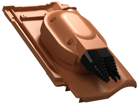 Przejście solarne i fotowoltaiczne Parotec do dachówki ceramicznej