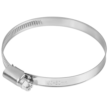 Opaski ślimakowe ze stali nierdzewnej W2 60–80 mm (10 szt.)