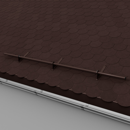 Zestaw ochrony rurowej z 1 rzędem rur do pokryć płaskich