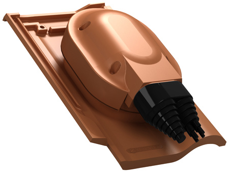 Przejście solarne i fotowoltaiczne Parotec do dachówki ceramicznej