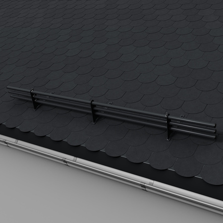 Zestaw ochrony rurowej z 3 rzędami rur do pokryć płaskich