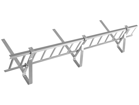 Zestaw płotka przeciwśniegowego o długości 200 cm i wysokości 20 cm, do blachodachówki o module 350 mm / 30 mm