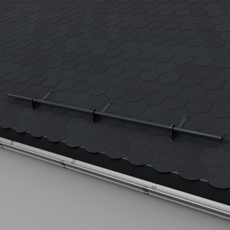 Zestaw ochrony rurowej z 1 rzędem rur do pokryć płaskich