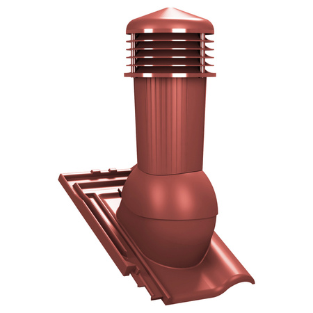 Kominek wentylacyjny z odpływem kondensatu DN125 mm Parotec do dachówki ceramicznej