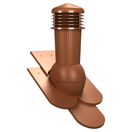 Kominek wentylacyjny z odpływem kondensatu DN125 mm Parotec do dachówki ceramicznej