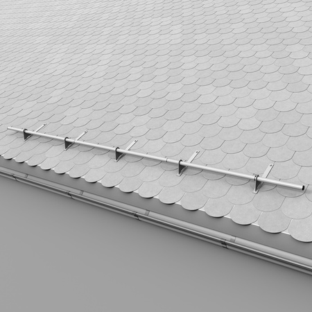 Zestaw ochrony rurowej z 1 rzędem rur do pokryć płaskich