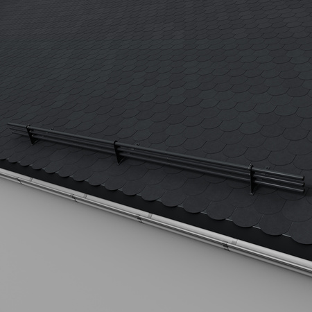 Zestaw ochrony rurowej z 3 rzędami rur do pokryć płaskich