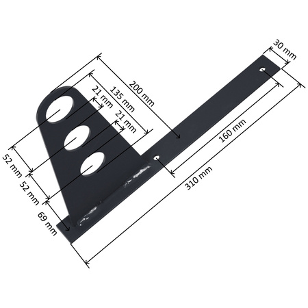 Uchwyt rur do pokryć płaskich do systemu ochrony rurowej
