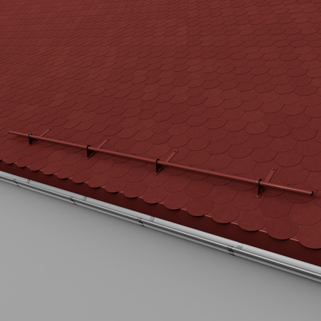 Zestaw ochrony rurowej z 1 rzędem rur do pokryć płaskich