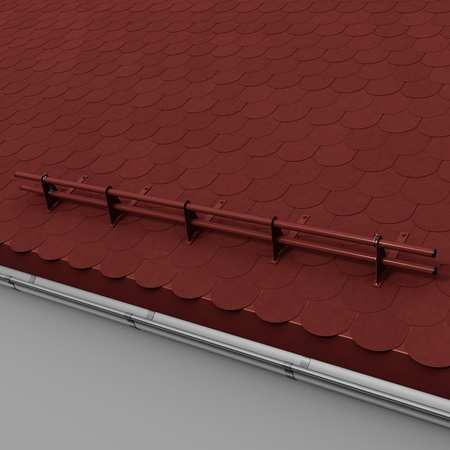 Zestaw ochrony rurowej z 2 rzędami rur do pokryć płaskich