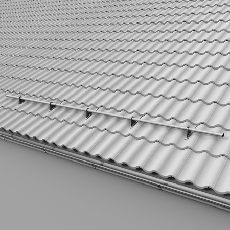Zestaw ochrony rurowej z 1 rzędem rur do dachówek betonowych i ceramicznych
