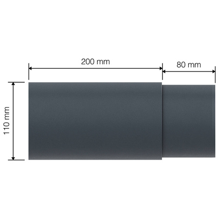 Rura przedłużająca do wywietrznika SideVent 110 mm