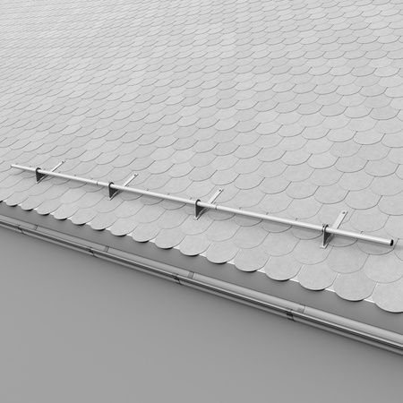 Zestaw ochrony rurowej z 1 rzędem rur do pokryć płaskich